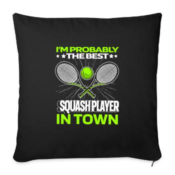 Squash Am Besten - Sofakissenbezug 45 x 45 cm - Schwarz - Vorne