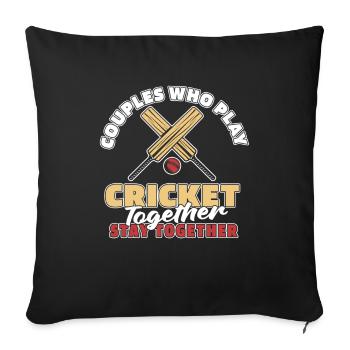 Cricket Couple - Sofa pillowcase 17,3'' x 17,3'' (45 x 45 cm) - black - Front