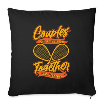 Squash Paar - Sofakissenbezug 45 x 45 cm - Schwarz - Vorne