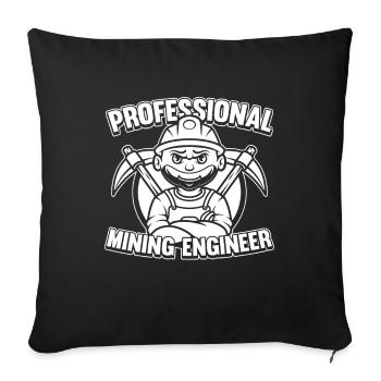 Ingénieur Ingénieur Minier Professionnel - Housse de coussin décorative 45 x 45 cm - noir - Devant
