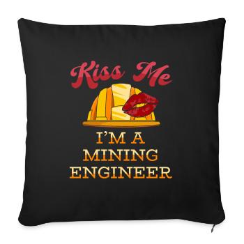 Engineer Mining Engineer - Sofa pillowcase 17,3'' x 17,3'' (45 x 45 cm) - black - Front