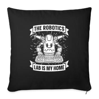Robotics Ai Robot Lab - Sofa pillowcase 17,3'' x 17,3'' (45 x 45 cm) - black - Front