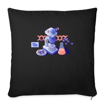 Biology Biologist Microscope - Sofa pillowcase 17,3'' x 17,3'' (45 x 45 cm) - black - Front