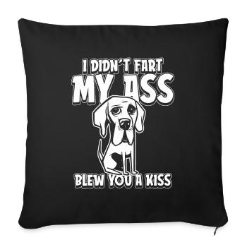 Dogue allemand - Housse de coussin décorative 45 x 45 cm - noir - Devant