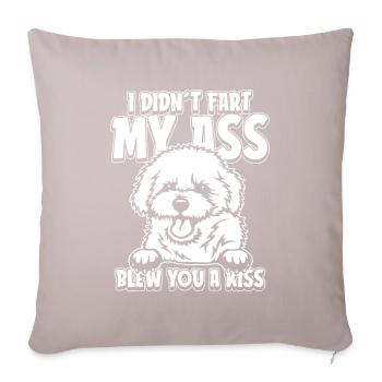 Bichon Frize - Housse de coussin décorative 45 x 45 cm - taupe clair - Devant