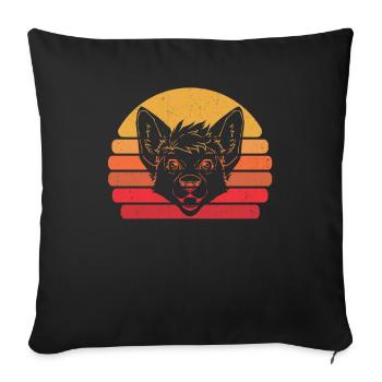 Furry Fandom Fursuits Cool - Sofa pillowcase 17,3'' x 17,3'' (45 x 45 cm) - black - Front