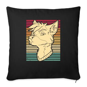 Furry Fandom Fursuits Funny - Sofa pillowcase 17,3'' x 17,3'' (45 x 45 cm) - black - Front