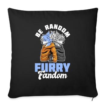 Furry Fandom Fursuits Cool - Sofakissenbezug 45 x 45 cm - Schwarz - Vorne