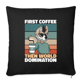 Furry Fandom Fursuits Café - Housse de coussin décorative 45 x 45 cm - noir - Devant