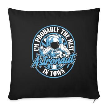 Astronaute Astronaute Cosmonaute Best - Housse de coussin décorative 45 x 45 cm - noir - Devant
