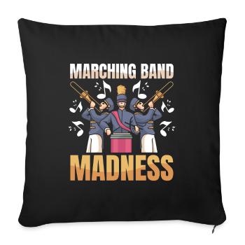 Fan train marching band madness - Sofa pillowcase 17,3'' x 17,3'' (45 x 45 cm) - black - Front