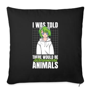 Furry Fandom Fursuits Funny - Sofa pillowcase 17,3'' x 17,3'' (45 x 45 cm) - black - Front