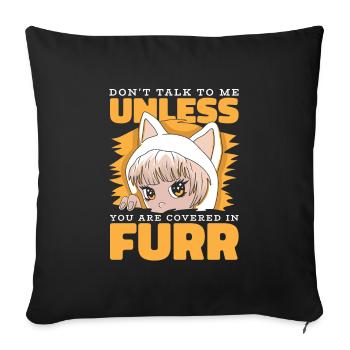 Furry Fandom Fursuits Witzig - Sofakissenbezug 45 x 45 cm - Schwarz - Vorne