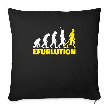 Furry Fandom Fursuits Evolution - Sofakissenbezug 45 x 45 cm - Schwarz - Vorne