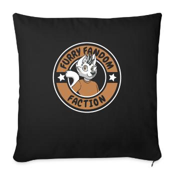 Furry Fandom Fursuits Faction - Sofa pillowcase 17,3'' x 17,3'' (45 x 45 cm) - black - Front