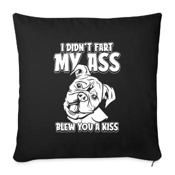 Boxer Hund Deutscher Boxer - Sofakissenbezug 45 x 45 cm - Schwarz - Vorne