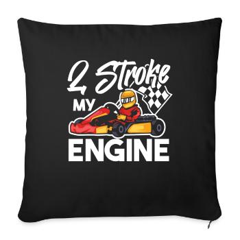 Go Kart Karting Karting Karting Driver Funny - Sofa pillowcase 17,3'' x 17,3'' (45 x 45 cm) - black - Front