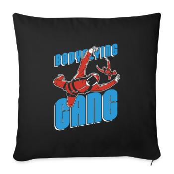 Indoor Skydiving Gang Indoor Fallschirmspringen - Housse de coussin décorative 45 x 45 cm - noir - Devant