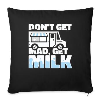 Lait de vache Fun Milk Cart - Housse de coussin décorative 45 x 45 cm - noir - Devant