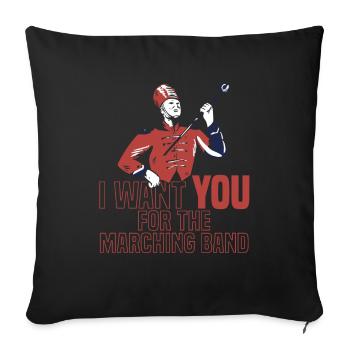Fanfahrzug Spielmannszug Lustig - Housse de coussin décorative 45 x 45 cm - noir - Devant
