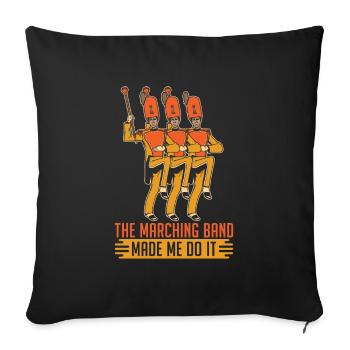 Fanfahrzug Spielmannzug Witzig - Housse de coussin décorative 45 x 45 cm - noir - Devant