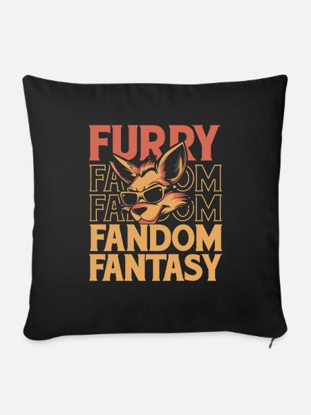 Furry Fandom Fursuits - Sofakissenbezug 45 x 45 cm - Schwarz