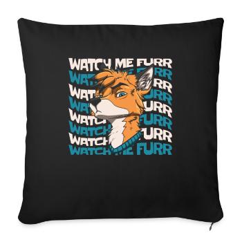 Furry Fandom Fursuits Humor - Sofakissenbezug 45 x 45 cm - Schwarz - Vorne