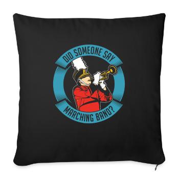 Fanfare trompette - Housse de coussin décorative 45 x 45 cm - noir - Devant