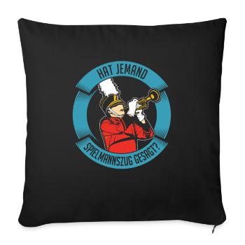 Fanfare trompette - Housse de coussin décorative 45 x 45 cm - noir - Devant