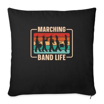 Fan Parade Brass Band Fanfare - Housse de coussin décorative 45 x 45 cm - noir - Devant