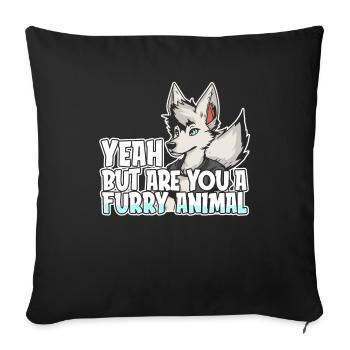 Furry Fandom Fursuits - Sofa pillowcase 17,3'' x 17,3'' (45 x 45 cm) - black - Front