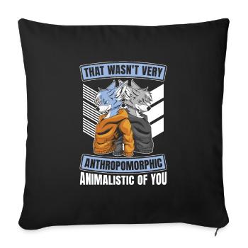 Furry Fandom Fursuits Humor - Sofa pillowcase 17,3'' x 17,3'' (45 x 45 cm) - black - Front