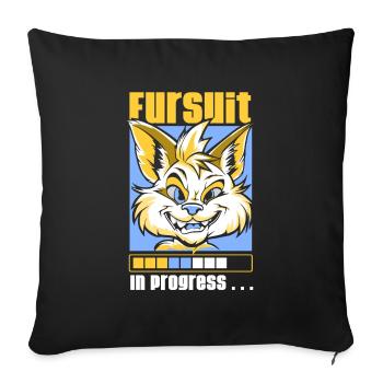 Furry Fandom Fursuits - Sofa pillowcase 17,3'' x 17,3'' (45 x 45 cm) - black - Front