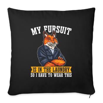 Furry Fandom Fursuits Drôle - Housse de coussin décorative 45 x 45 cm - noir - Devant