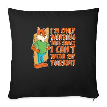Furry Fandom Fursuits Humor - Sofa pillowcase 17,3'' x 17,3'' (45 x 45 cm) - black - Front