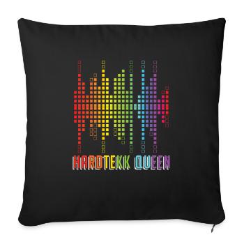 Techno Raver Hardtekk - Housse de coussin décorative 45 x 45 cm - noir - Devant