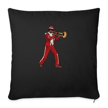 Fanfare de trombone - Housse de coussin décorative 45 x 45 cm - noir - Devant