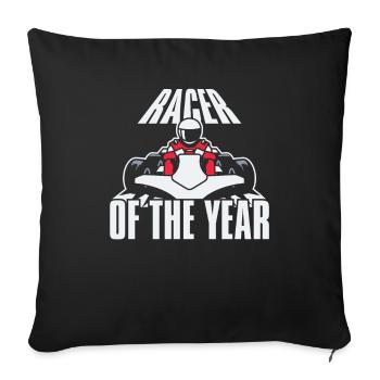 Go karting, karting, karting - Sofa pillowcase 17,3'' x 17,3'' (45 x 45 cm) - black - Front