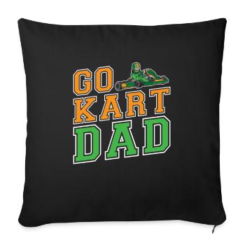 Go karting karting kart driver dad - Sofa pillowcase 17,3'' x 17,3'' (45 x 45 cm) - black - Front