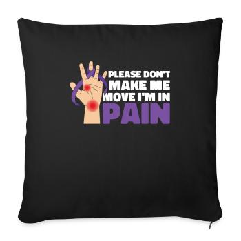 Fibromyalgie Rheuma Hände - Sofakissenbezug 45 x 45 cm - Schwarz - Vorne