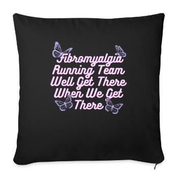 Fibromyalgie Rheuma Schmetterling - Sofakissenbezug 45 x 45 cm - Schwarz - Vorne