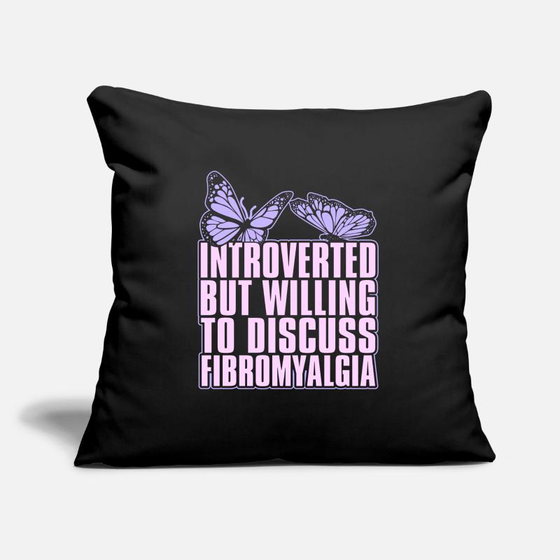 Fibromyalgie rhumatisme papillon Housse de coussin décorative 45 x 45 cm