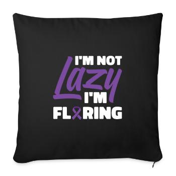 Fibromyalgie Rheuma Humor - Sofakissenbezug 45 x 45 cm - Schwarz - Vorne