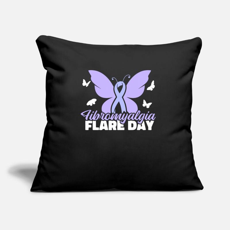 Fibromyalgie rhumatisme papillon Housse de coussin décorative 45 x 45 cm