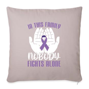 Fibromyalgia Rheumatism Family - Sofa pillowcase 17,3'' x 17,3'' (45 x 45 cm) - light taupe - Front