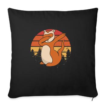 Ferret Iltis Retro - Sofa pillowcase 17,3'' x 17,3'' (45 x 45 cm) - black - Front