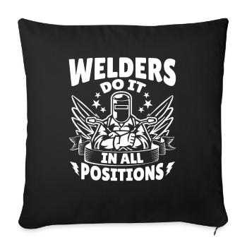 Serrurier soudeur - Housse de coussin décorative 45 x 45 cm - noir - Devant