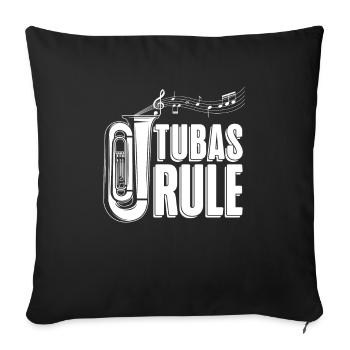Fanfarenzug Tuba Regel - Sofakissenbezug 45 x 45 cm - Schwarz - Vorne