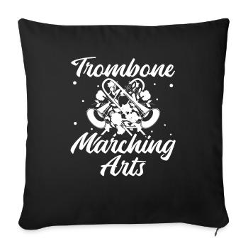 Spielmannszug Trombone drôle - Housse de coussin décorative 45 x 45 cm - noir - Devant