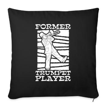 Spielmannszug Trombone drôle - Housse de coussin décorative 45 x 45 cm - noir - Devant